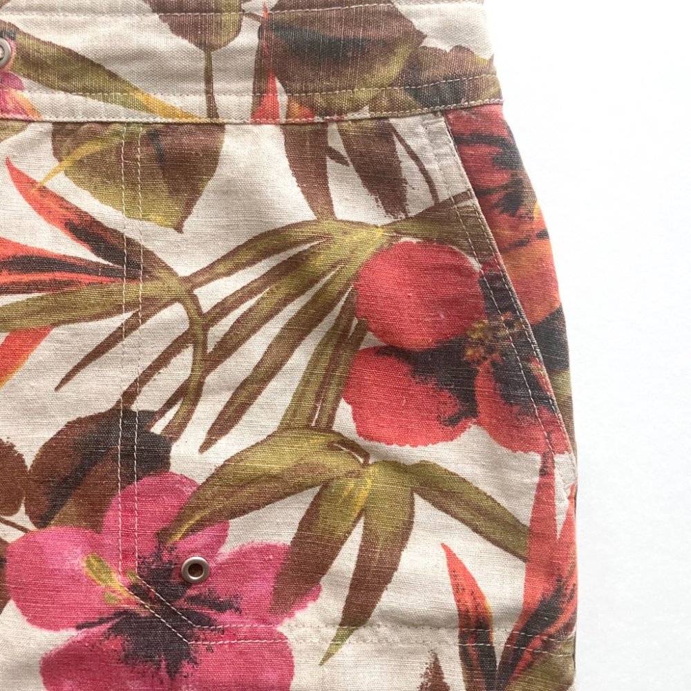 Chico's Linen-Blend Floral Skirt - Picture 7 of 10
